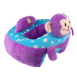 Maxbell Cotton Baby Support Seat Soft Chair Car Cushion Plush Seat Purple Monkey