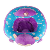 Maxbell Cotton Baby Support Seat Soft Chair Car Cushion Plush Seat Purple Monkey