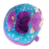 Maxbell Cotton Baby Support Seat Soft Chair Car Cushion Plush Seat Purple Monkey