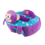 Maxbell Cotton Baby Support Seat Soft Chair Car Cushion Plush Seat Purple Monkey