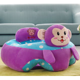 Maxbell Cotton Baby Support Seat Soft Chair Car Cushion Plush Seat Purple Monkey