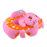 Maxbell Cotton Baby Support Seat Soft Chair Car Cushion Plush Seat Pink Elephant