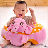 Maxbell Cotton Baby Support Seat Soft Chair Car Cushion Plush Seat Pink Elephant