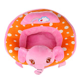 Maxbell Cotton Baby Support Seat Soft Chair Car Cushion Plush Seat Pink Elephant