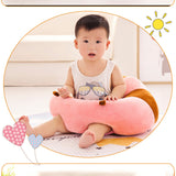 Maxbell Infant Baby Support Seat Learn sit Soft Chair Cushion Sofa Plush Toy Style 1-Pink