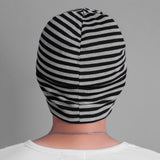 Maxbell Mens Oversized Beanie Cotton Hat Turban Head Wrap Sleep Cap Striped