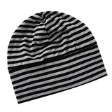 Maxbell Mens Oversized Beanie Cotton Hat Turban Head Wrap Sleep Cap Striped