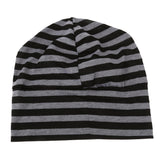 Maxbell Mens Oversized Beanie Cotton Hat Turban Head Wrap Sleep Cap Striped