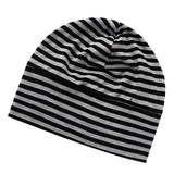 Maxbell Mens Oversized Beanie Cotton Hat Turban Head Wrap Sleep Cap Striped