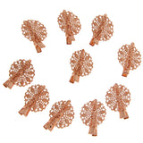 Maxbell 10 Vintage DIY Hair Clips Barrettes Pins Grips with Teeth Flower Rose Gold