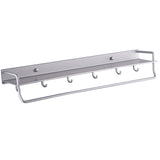 Maxbell Aluminum Bathroom Shelves Towel Rack Multi Uses Kitchen Rack 4 hooks