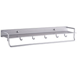 Maxbell Aluminum Bathroom Shelves Towel Rack Multi Uses Kitchen Rack 4 hooks