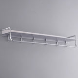 Maxbell Aluminum Bathroom Shelves Towel Rack Multi Uses Kitchen Rack 4 hooks