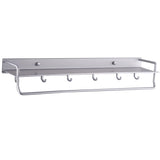 Maxbell Aluminum Bathroom Shelves Towel Rack Multi Uses Kitchen Rack 4 hooks