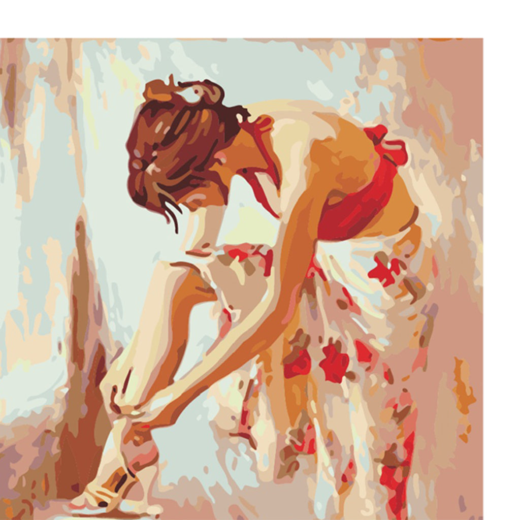 Maxbell Unframed DIY Painting Paint By Numbers Kit Oil Canvas Picture Girl