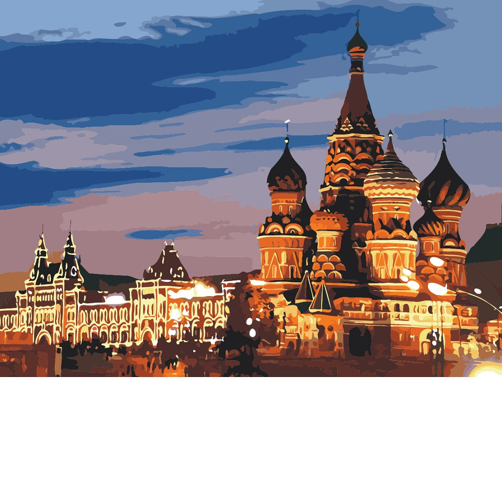 Maxbell DIY Painting By Number Kit Canvas Wall Art Painting Picture Castle