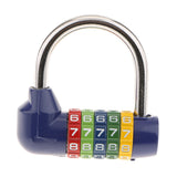 Maxbell Zinc Alloy 5 Dial Digit Combination Padlock Travel Code Password Lock Blue