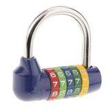 Maxbell Zinc Alloy 5 Dial Digit Combination Padlock Travel Code Password Lock Blue