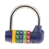 Maxbell Zinc Alloy 5 Dial Digit Combination Padlock Travel Code Password Lock Blue