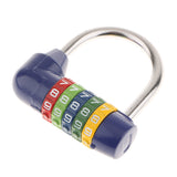 Maxbell Zinc Alloy 5 Dial Digit Combination Padlock Travel Code Password Lock Blue