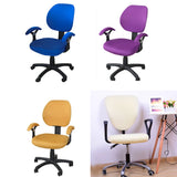 Maxbell Modern Office Computer Chair Cover Polyester Elastic Fabric Removable Champagne