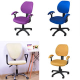 Maxbell Modern Office Computer Chair Cover Polyester Elastic Fabric Removable Champagne