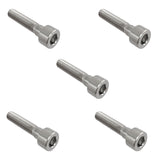 Maxbell 5pcs M5*30 Titanium Alloy GR5 TC4 Hexagonal Socket Allen Cap Bolt Screw