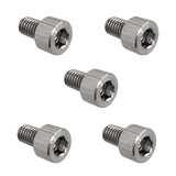 Maxbell 5pcs M6*10 Titanium Alloy GR5 TC4 Hexagon Cap Head Socket Allen Key Screws