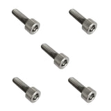 Maxbell 5pcs M6*20 Titanium Alloy GR5 TC4 Hexagon Cap Head Socket Allen Key Screws