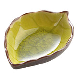 Maxbell Ceramics Leaf Seasoning Dish for flavored Vinegar Sauce Snack Light Yellow