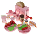 Maxbell Kid Strawberry Toast Bread Machine Kitchen Food Western Breakfast Wooden Toy