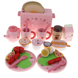 Maxbell Kid Strawberry Toast Bread Machine Kitchen Food Western Breakfast Wooden Toy