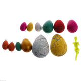 Maxbell 12 piece Assorted Size Hatching Dinosaur Eggs Growing in Water Animal Figure Model Toys  Developmental Creative Pet Toys