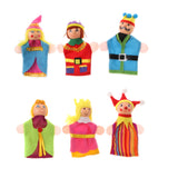 Maxbell 6 Pieces Plush Finger Puppets Royal Family Dolls Toys Kids Educational Toys