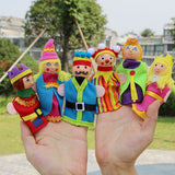 Maxbell 6 Pieces Plush Finger Puppets Royal Family Dolls Toys Kids Educational Toys