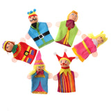 Maxbell 6 Pieces Plush Finger Puppets Royal Family Dolls Toys Kids Educational Toys