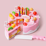 Maxbell Simulated Birthday Cake with Candles Decorations Set for Children Kids Role Pretend Play Toys