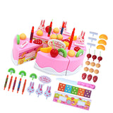 Maxbell Simulated Birthday Cake with Candles Decorations Set for Children Kids Role Pretend Play Toys