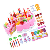 Maxbell Simulated Birthday Cake with Candles Decorations Set for Children Kids Role Pretend Play Toys