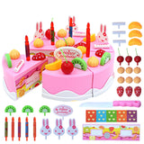 Maxbell Simulated Birthday Cake with Candles Decorations Set for Children Kids Role Pretend Play Toys