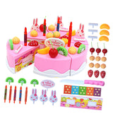 Maxbell Simulated Birthday Cake with Candles Decorations Set for Children Kids Role Pretend Play Toys