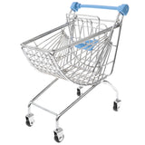 Maxbell Mini Metal Shopping Cart Salesman Sample Kids Pretend Play Toy - Blue