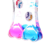 Maxbell Glass Floating Double-Heart Mix Illusion Oil Hourglass Desktop Motion Toys