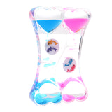 Maxbell Glass Floating Double-Heart Mix Illusion Oil Hourglass Desktop Motion Toys