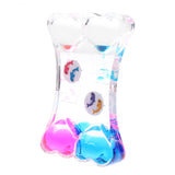 Maxbell Glass Floating Double-Heart Mix Illusion Oil Hourglass Desktop Motion Toys