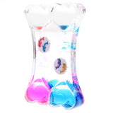 Maxbell Glass Floating Double-Heart Mix Illusion Oil Hourglass Desktop Motion Toys