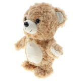 Maxbell 8" Soft Plush Talking Walking Bear Doll, Repeats What You Say, Brown Color