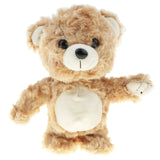 Maxbell 8" Soft Plush Talking Walking Bear Doll, Repeats What You Say, Brown Color