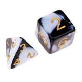 Maxbell 7PCS Polyhedral Dice 16mm for Dungeons and Dragons Party Games - Black White