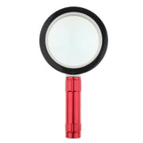 Maxbell Metal Handheld Magnifier with Light LED Loupe 10X 85mm Microscope for Jewelry Watch Repair Kit Stamp Collection Observation Portable Design